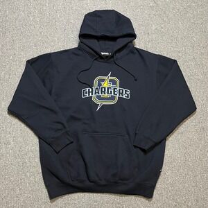 Chargers Graphic Hoodie XL Navy Blue Pullover Sweatshirt Pennant Football